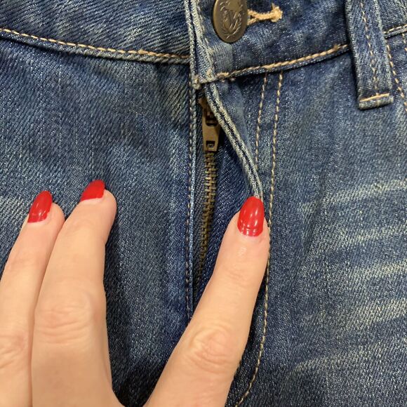 Wildfox Size 24 Baggy Crop Jeans Da Vinci Distressed Paint Splatter Loose Fit - Picture 4 of 8